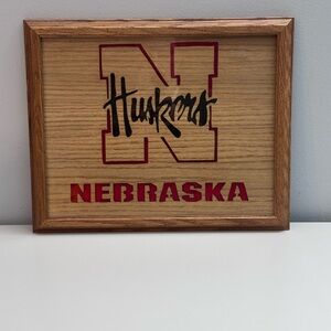 Nebraska Huskers Vintage Wooden Wall Art
